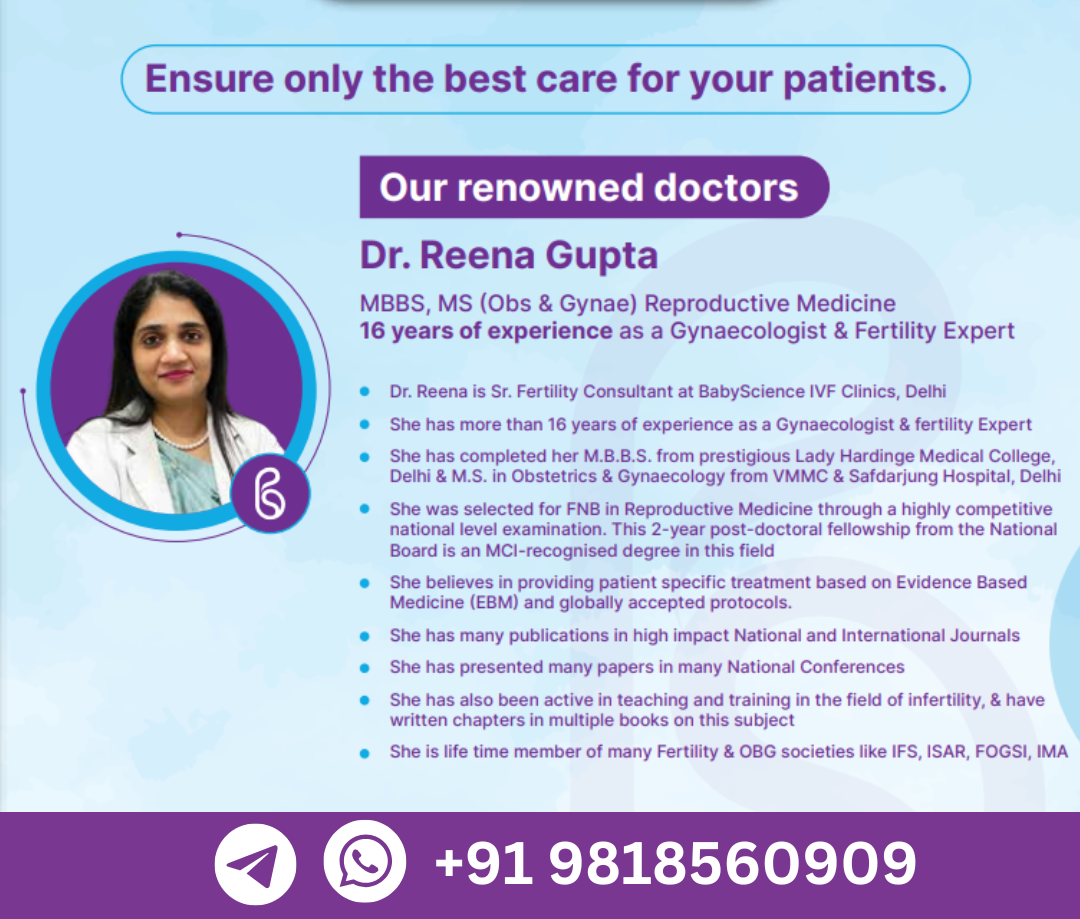 Dr. Reena Gupta: Expert Gynaecologist and Fertility Specialist